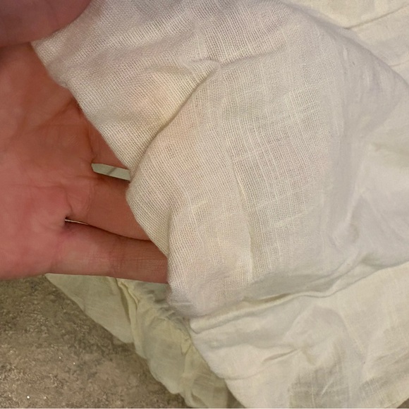 Aerie Off-Shoulder Blouse with Black Embroidery - Picture 5 of 5